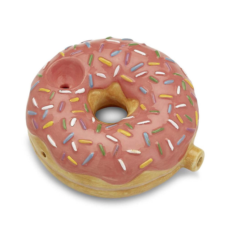 Ceramic Strawberry Donut Pipe - 3" inch