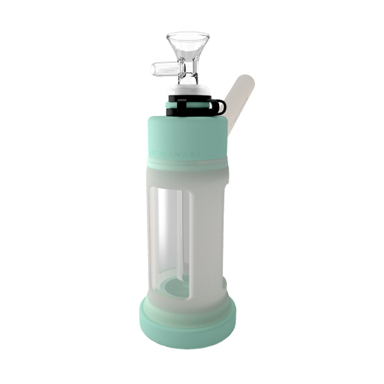 Stonerware Silicone and Glass Water Pipe - 6 Inch