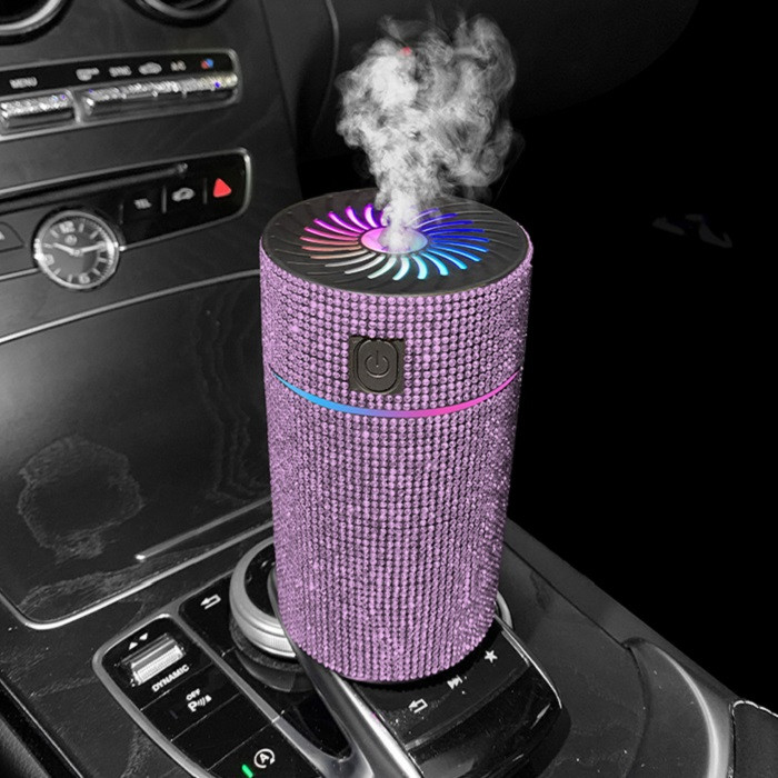 Usb Aroma Humidifier Car Ashtray With Diamond