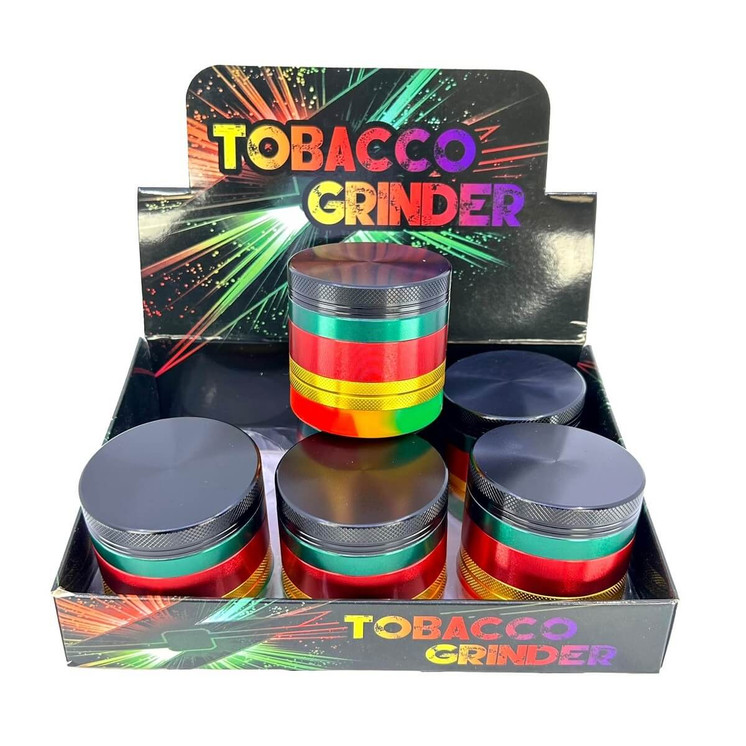 Grinder With Silicone Jar 63mm - 5 Parts - Assorted Colors - GR146-63