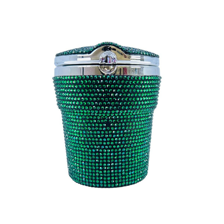 VCCA2 - Car Ashtray - Diamond With LED Lights - Assorted Colors