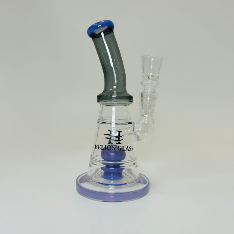 Helios Glass Waterpipe - 6.5" Inch - Bent Neck and Ball Showerhead Perc