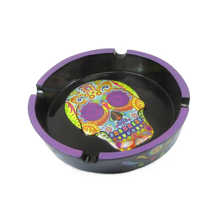 Multi Colored Day Of The Dead 2164 Ashtray