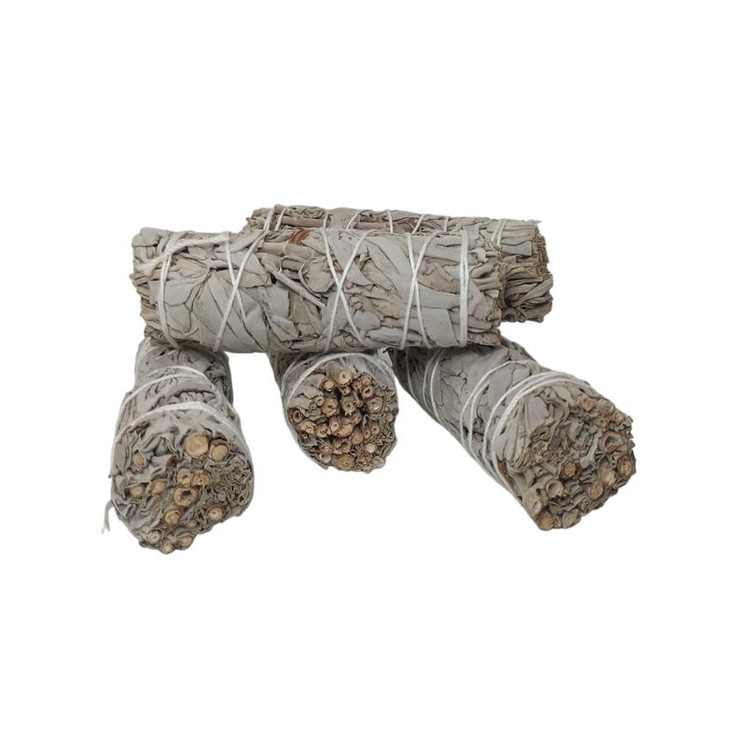 Sage Bundle - 4 Inches - 5 Counts Per Pack - White
