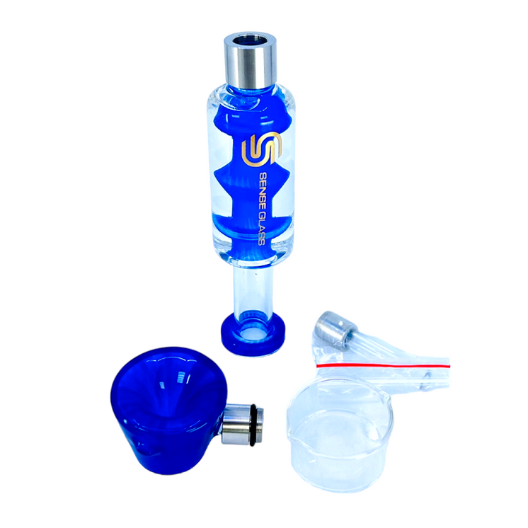 Sense Glass 2 In 1 Handpipe & Nectar Collector Kit With Glycerin Coil - Hpvc55
