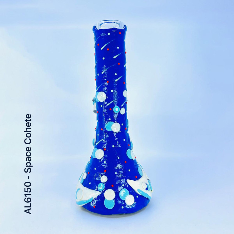 AL61 - Space Themed 10 Inch Waterpipe Beaker