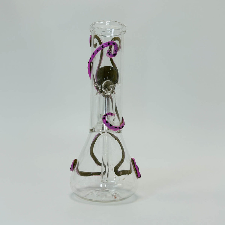 Waterpipe 8" Inch - Percolator With Grape Designs