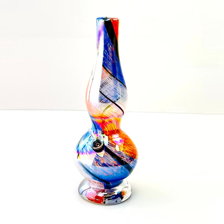 Glass Waterpipe 12 Inch - Ray-K-89 - Assorted Colors - Price Per Piece - WPRT45