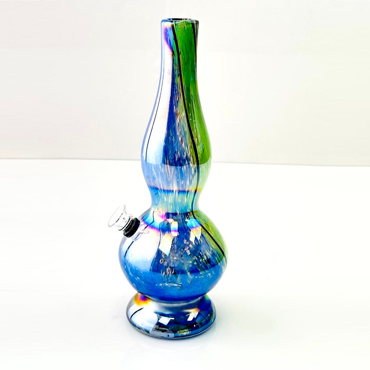 Glass Waterpipe 12 Inch - Ray-K-89 - Assorted Colors - Price Per Piece - WPRT45