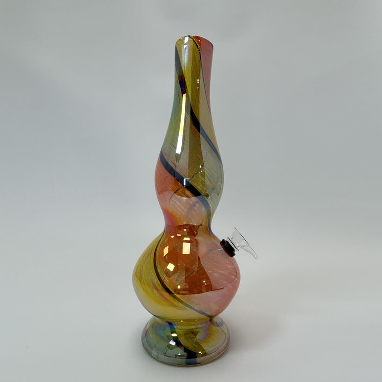 Glass Waterpipe 12 Inch - Ray-K-89 - Assorted Colors - Price Per Piece - WPRT45