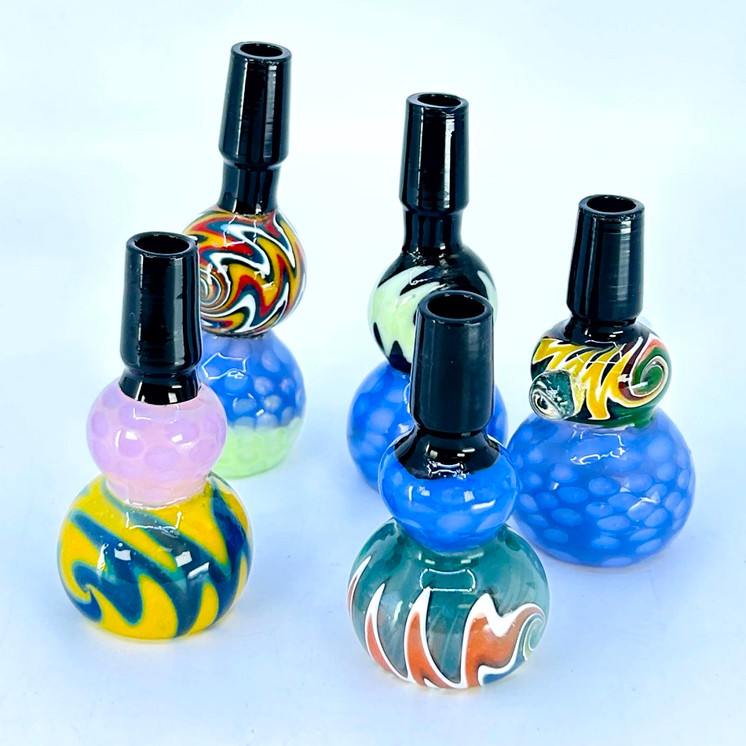 Wigwag Bowl With Slime Color - 14mm - Male - Assorted Colors - 5 Counts Per Pack - MSBL12