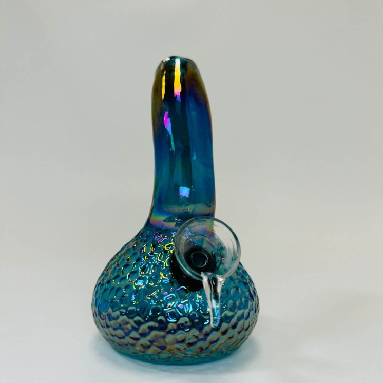 Glass Waterpipe 6 Inch - Ray-K-7 - Assorted Colors - Price Per Piece - WPRT9-Blue
