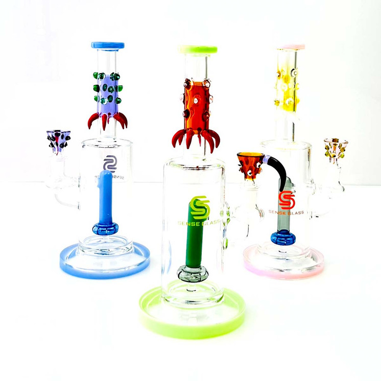 Sense Glass Waterpipe With Inline Showerhead Perc - 11 Inch - WPSC2810