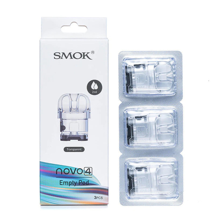 Smok Novo 4 Empty Transparent Pod - 3 Counts Per Pack