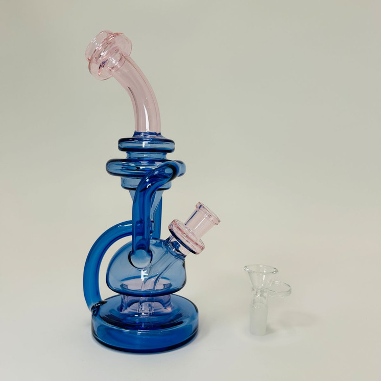 Waterpipe 9" Inch -BLUE/PINK