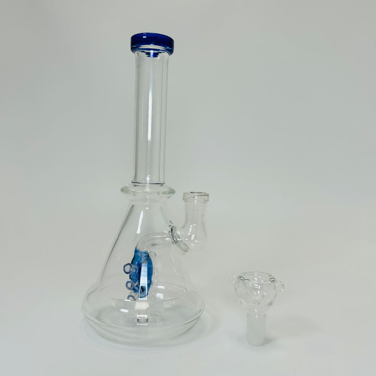 WPLG106 - 8 Inch Waterpipe With Donut Perc - Blue