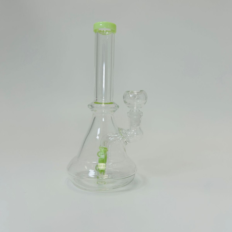 WPLG106 - 8 Inch Waterpipe With Donut Perc - Green