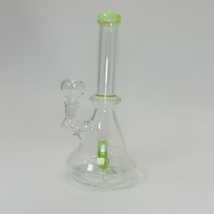 WPLG106 - 8 Inch Waterpipe With Donut Perc - Green
