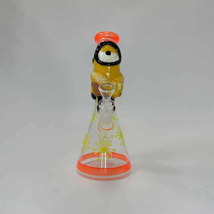 Pop Painted - Glow In The Dark Waterpipe - 10.5 Inch - WPNA118