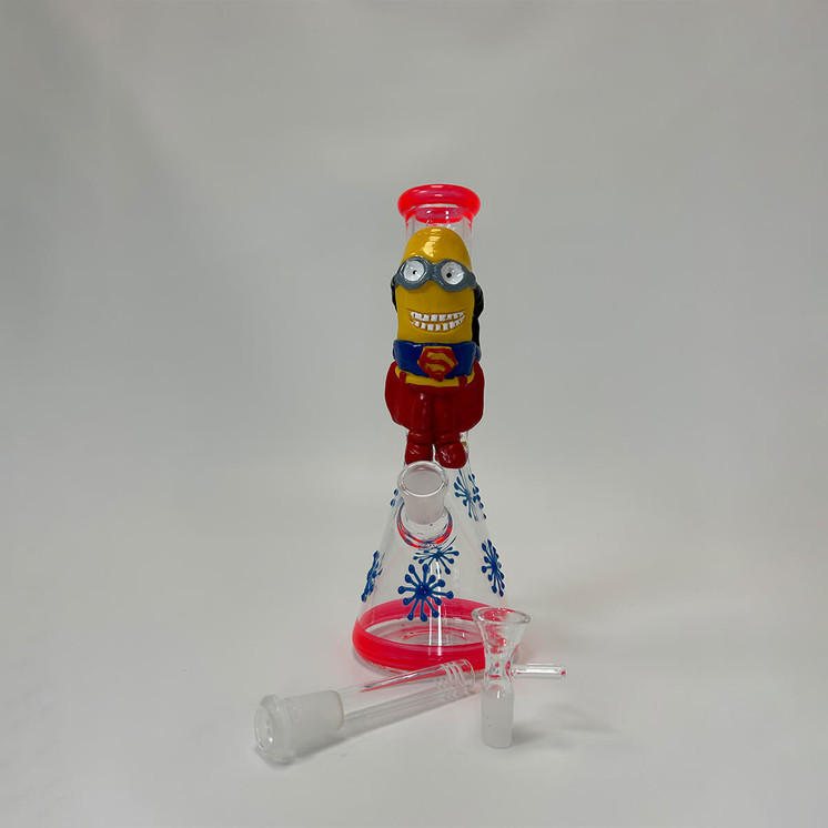 Pop Painted - Glow In The Dark Waterpipe - 10.5 Inch - WPNA118