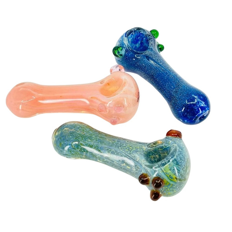 Fumed Colors Handpipe 4 Inch - Assorted Designs - Price Per Piece - HPAG7