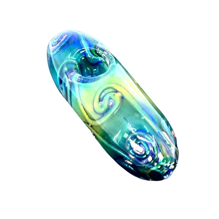 Gold Fumed Handpipe - 4 Inches - Assorted Designs 