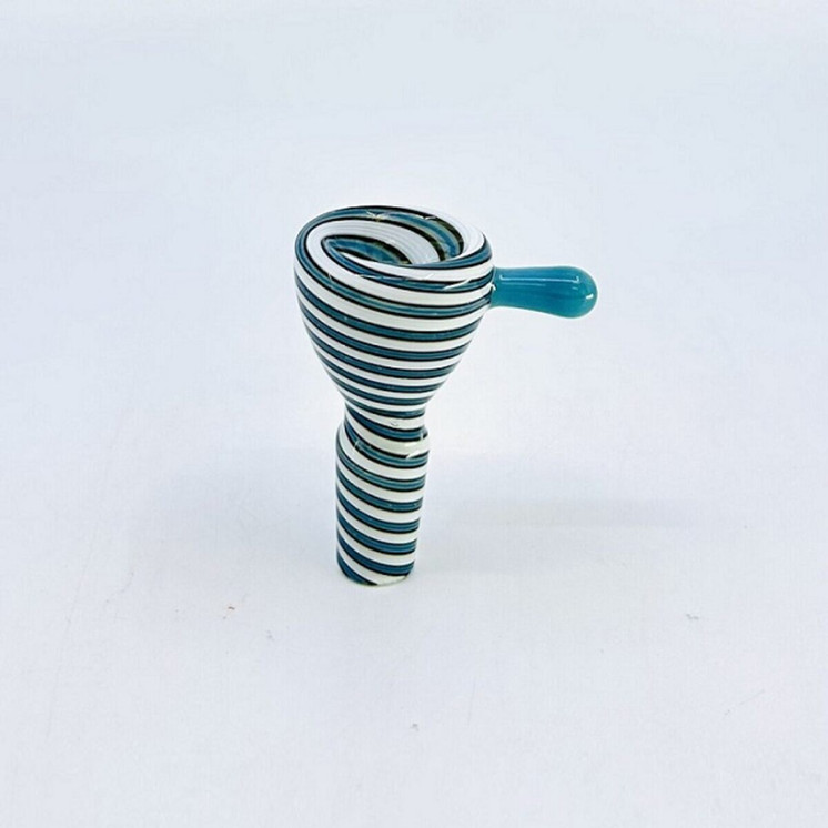 Bowl Swirl Colors Design Throughout Glass - 14mm Male