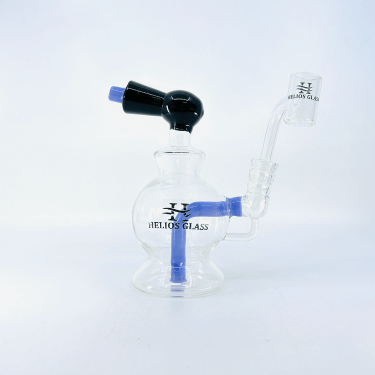 Helios Glass Waterpipe 6" With Sphera Inline Perc and Banger (Wpna 792)
