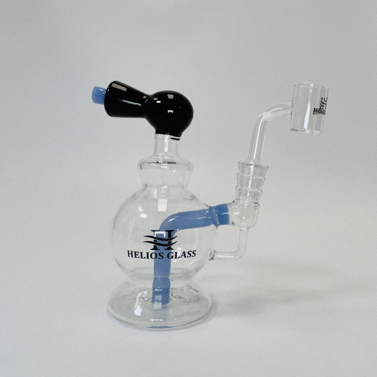 Helios Glass Waterpipe 6" With Sphera Inline Perc and Banger (Wpna 792)