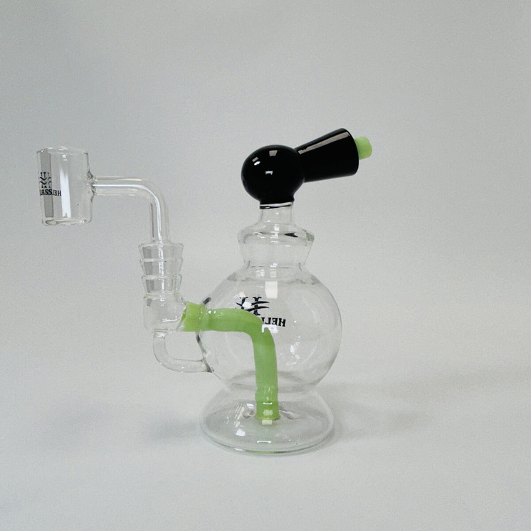 Helios Glass Waterpipe 6" With Sphera Inline Perc and Banger (Wpna 792)