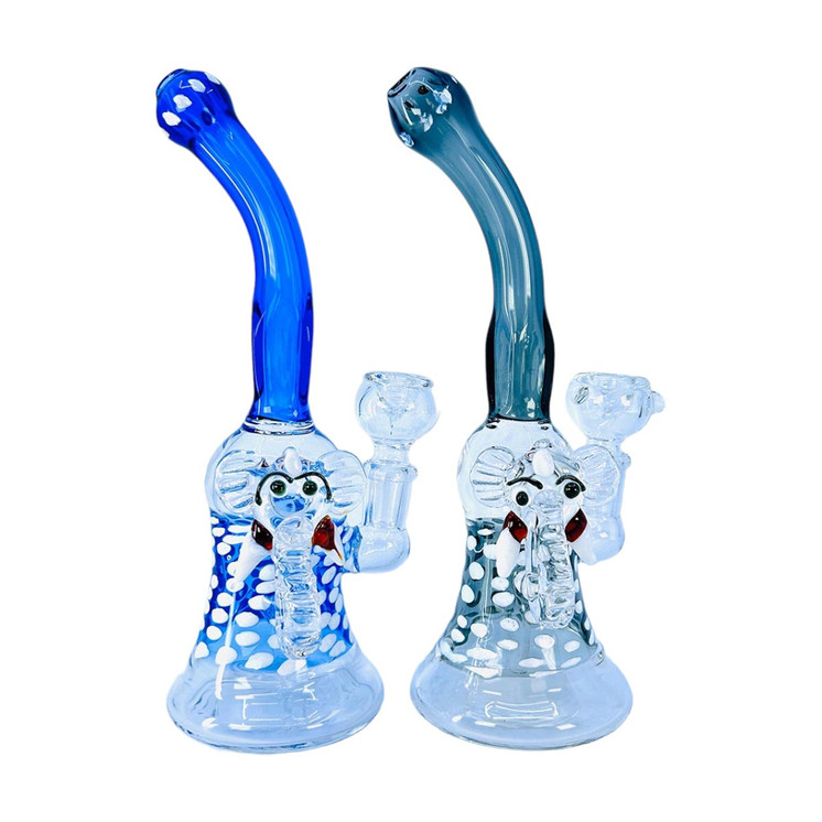 Bell Fancy Elephant Waterpipe - 8 Inch - Assorted Colors - Price Per Piece - WPAG122