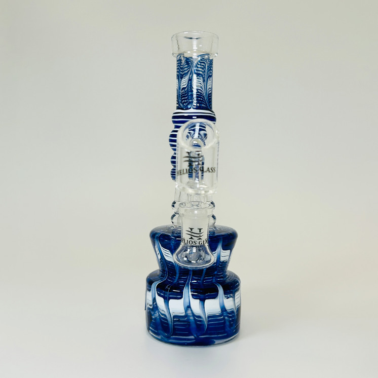 Helios Raked Glass Waterpipe With Banger - 8 Inch - WPTG130