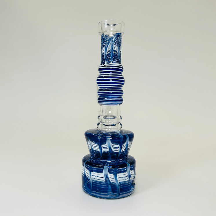 Helios Raked Glass Waterpipe With Banger - 8 Inch - WPTG130