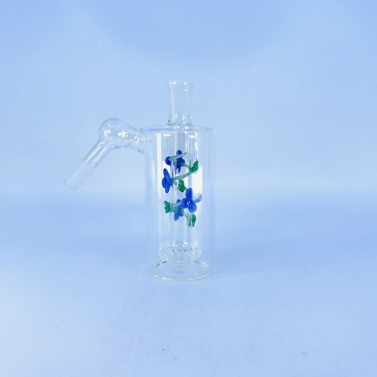 Ash Catcher 45 Degree - 14 Male - 14 Female With Showerhead and Flowers Perc
