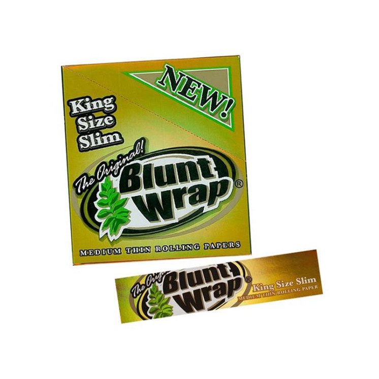 Blunt Wrap - Medium Gold Paper - King SIzed Slim - 25 Pieces Per Pack