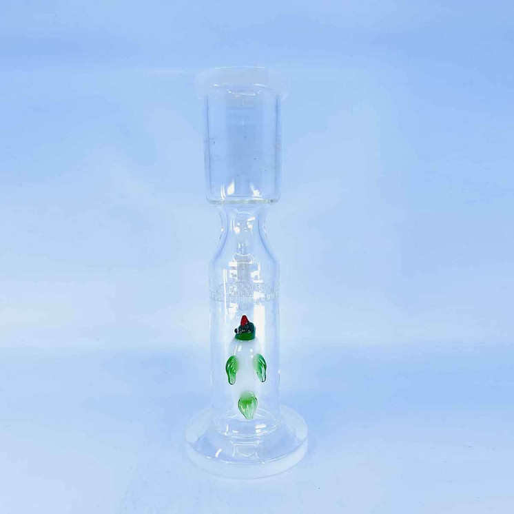 Waterpipe 10" Straight W/honeycomb and Animal Perc-white color