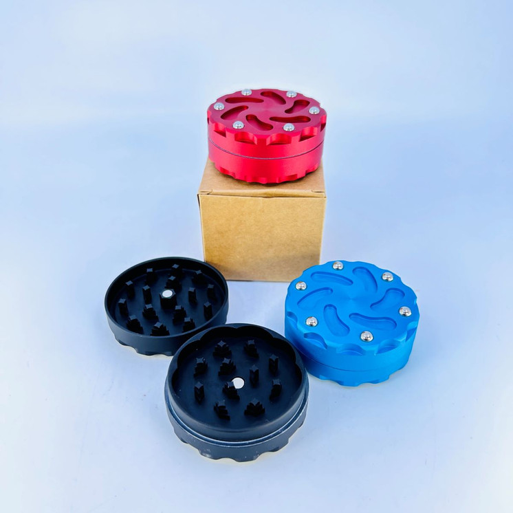 Spiral Top Metal Manual Grinder With magnetic Drawer - 62mm