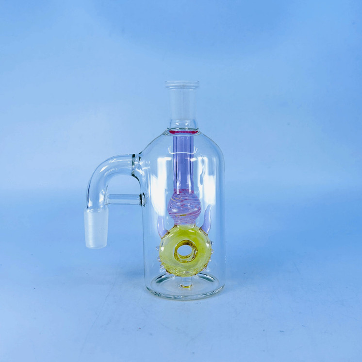 Ash Catcher - 90 Degree - 14 mm Male - 14 mm Female - With Fancy Perc