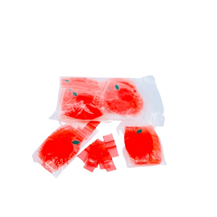 Apple Baggies 1212 - Ziplock 1/2" X 1/2" Inch - 100 Bags Per Pack - 10 Packs Per Box - Red