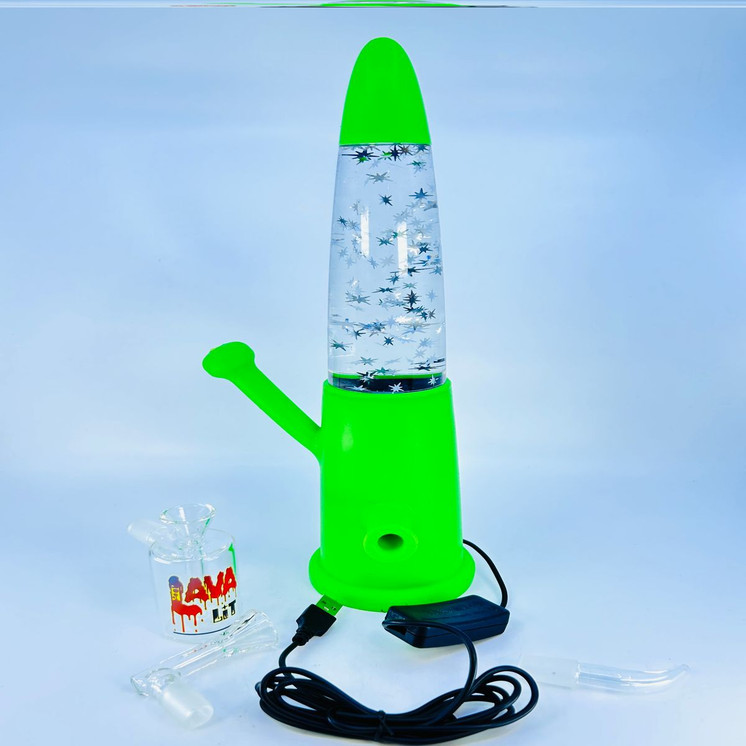 Lava Lit Trippie - Lights Waterpipe Kit-Green