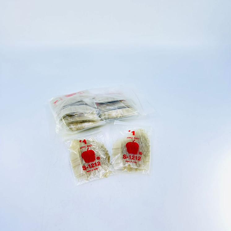 Apple Baggies 1212 - Ziplock 1/2"X1/2" Inch - 100 Bags Per Pack - 10 Packs Per Box - Assorted Designs