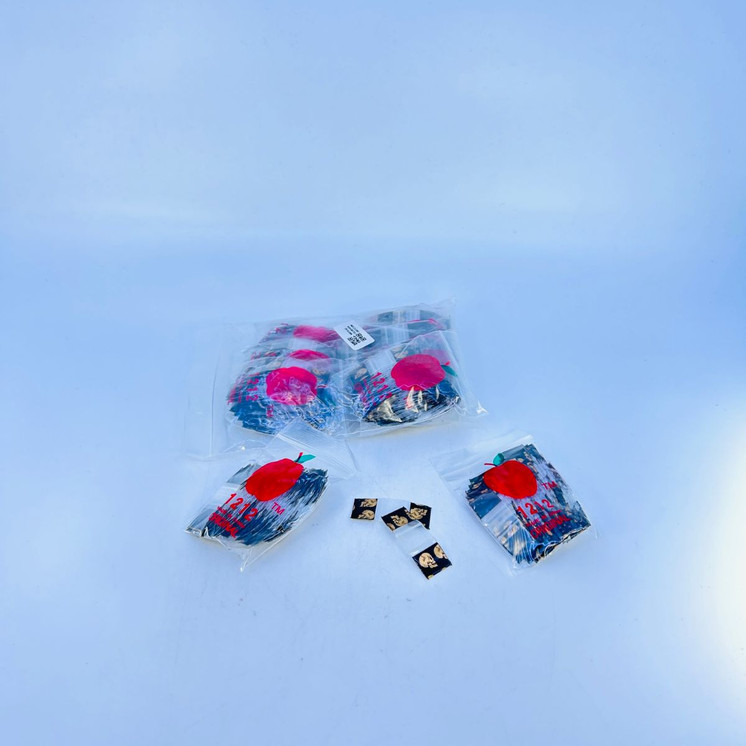 Apple Baggies 1212 - Ziplock 1/2"X1/2" Inch - 100 Bags Per Pack - 10 Packs Per Box - Assorted Designs