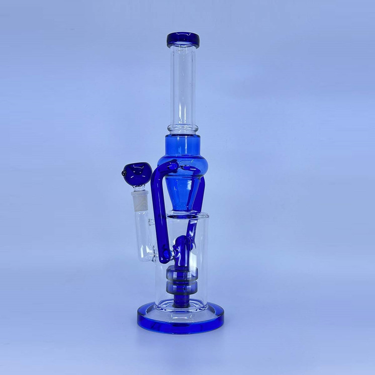 Recycler Waterpipe With Double Showerhead Perc - 13 Inch - WPAG140
