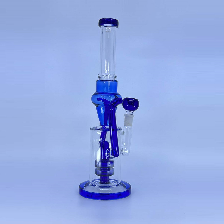 Recycler Waterpipe With Double Showerhead Perc - 13 Inch - WPAG140