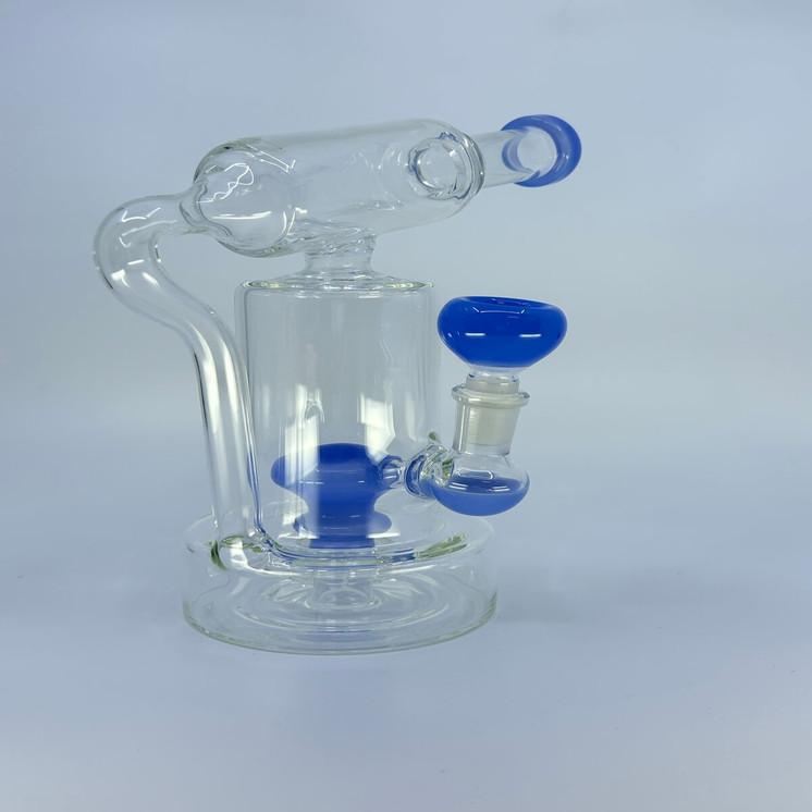 Waterpipe - 8 Inch - Telescope With Showerhead Perc - Blue