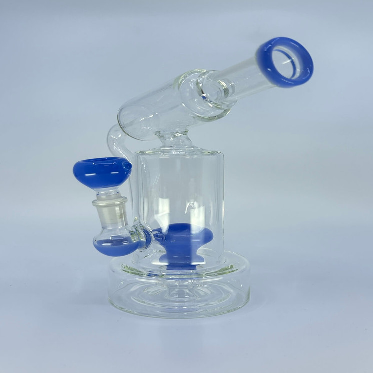 Waterpipe - 8 Inch - Telescope With Showerhead Perc - Blue