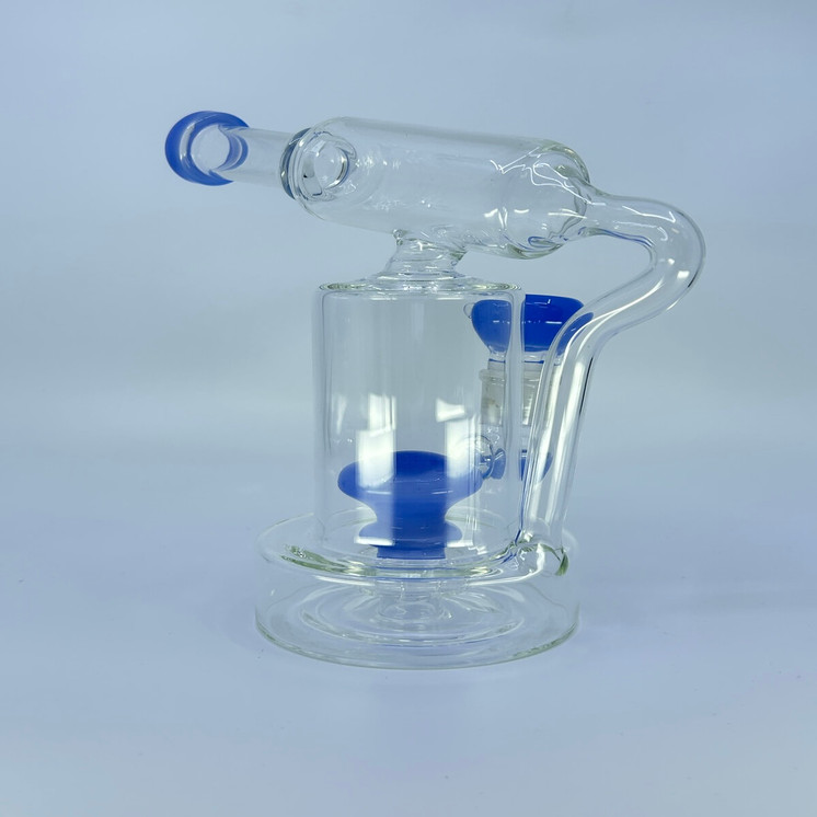 Waterpipe - 8 Inch - Telescope With Showerhead Perc - Blue