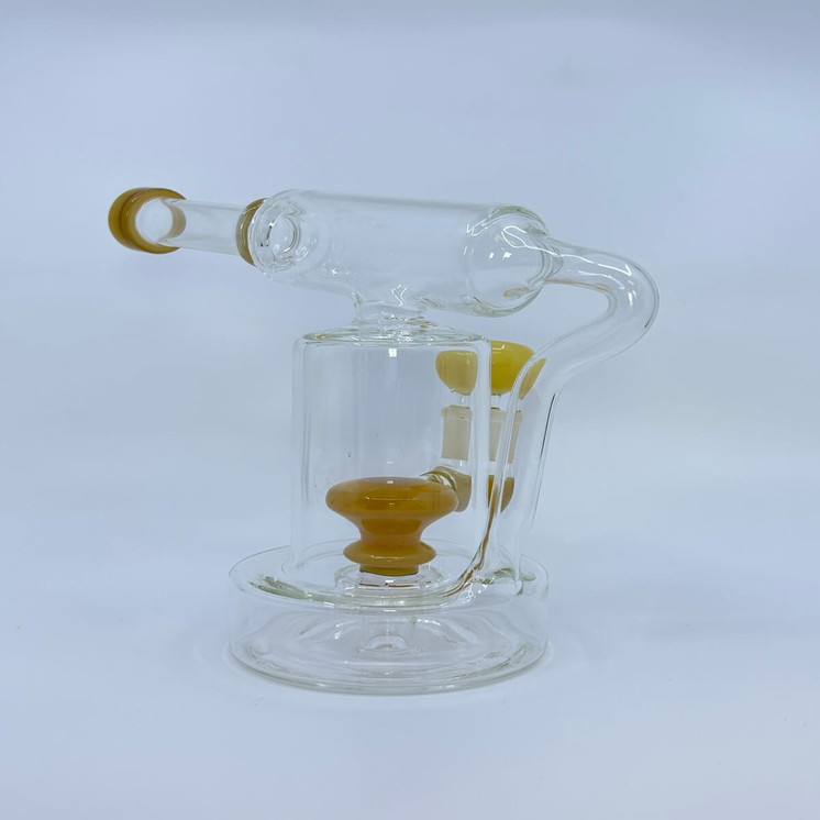 Waterpipe - 8 Inch - Telescope With Showerhead Perc - Yellow
