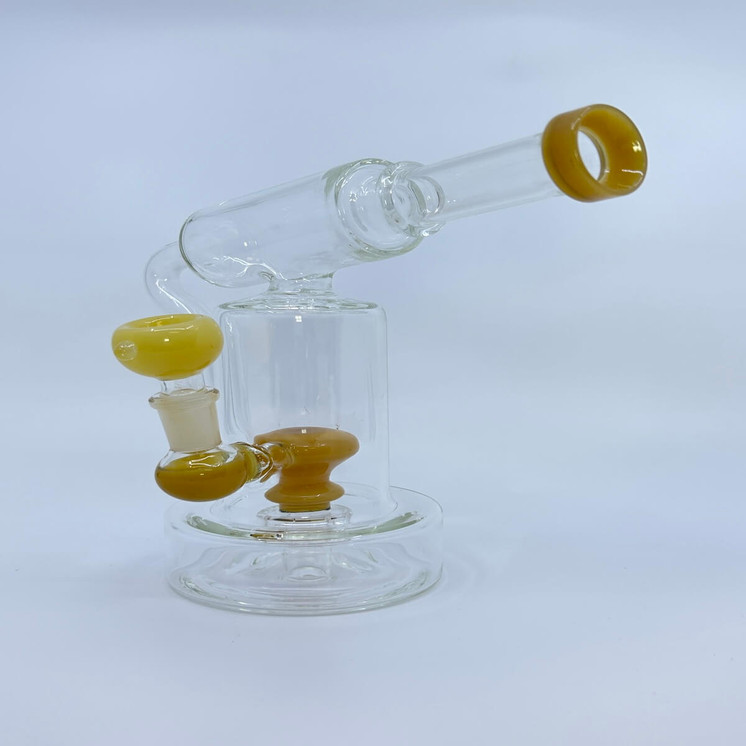 Waterpipe - 8 Inch - Telescope With Showerhead Perc - Yellow