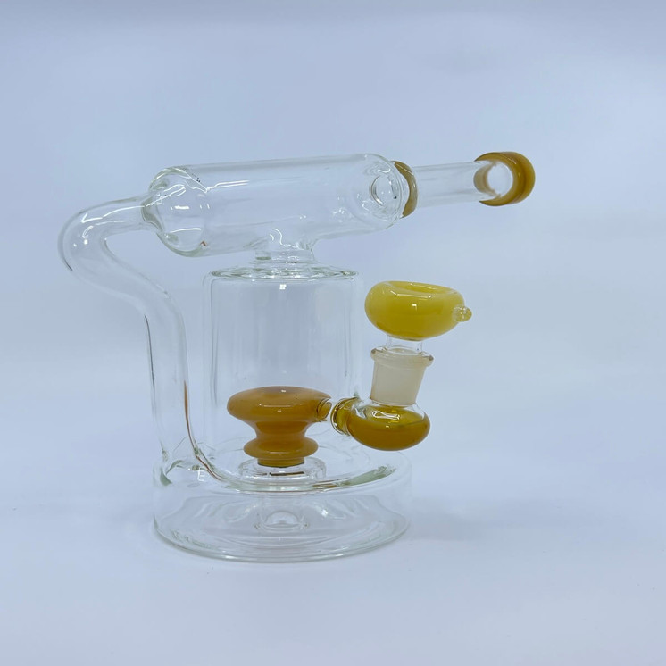 Waterpipe - 8 Inch - Telescope With Showerhead Perc - Yellow